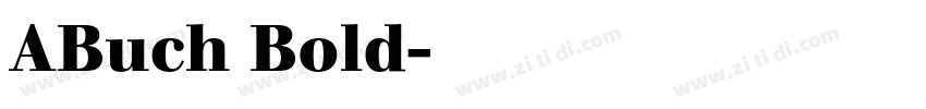 ABuch Bold字体转换 ABuch Bold字体转换